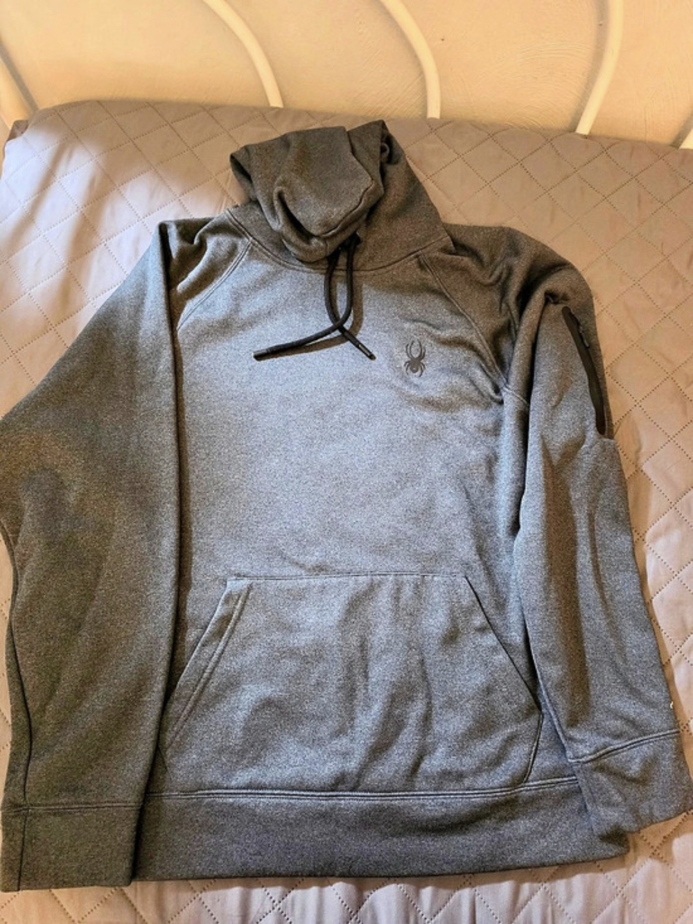 Spyder Gray Athletic Pullover Hoodie